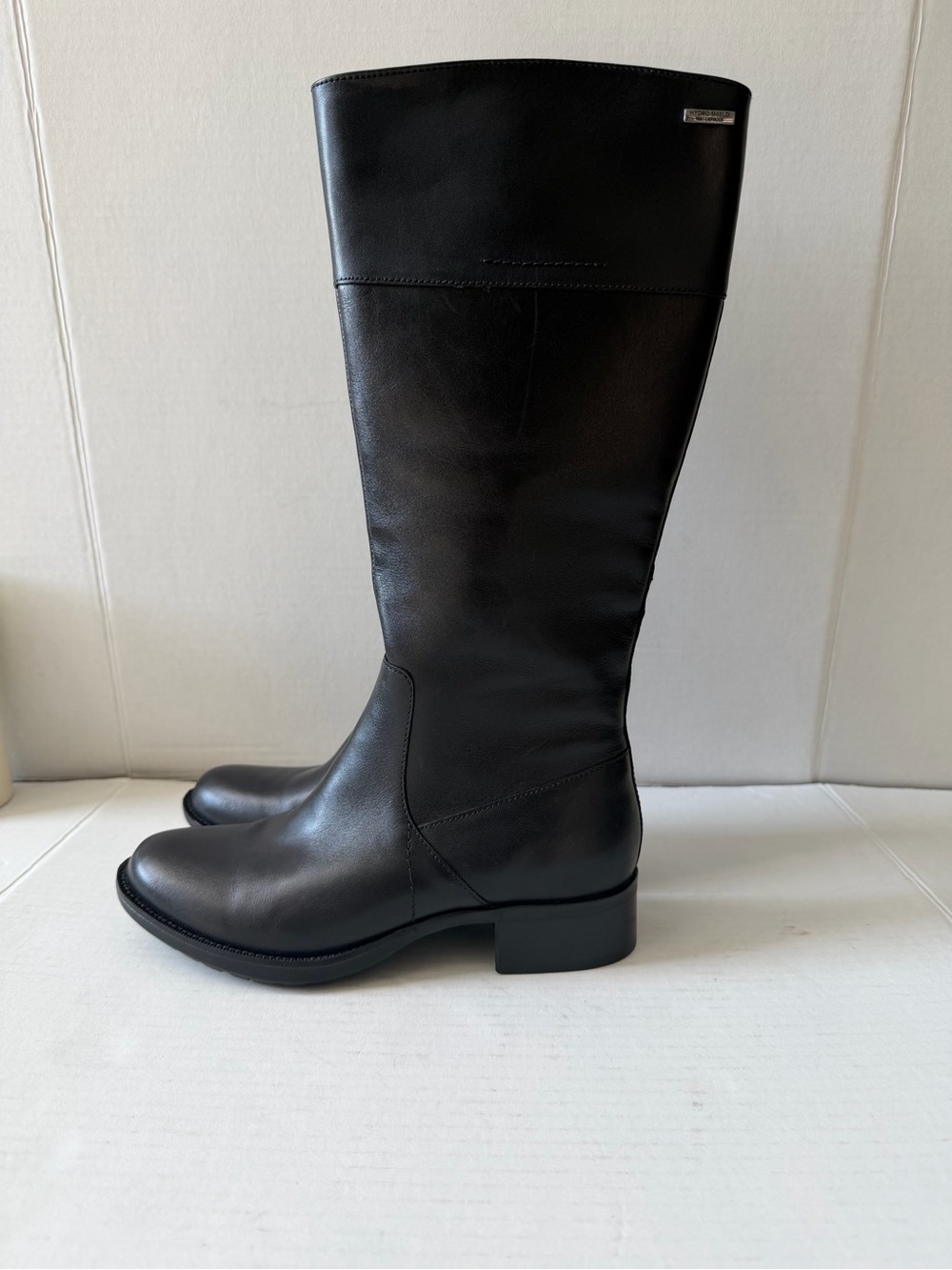 Rockport Black Leather Tall Riding Boots